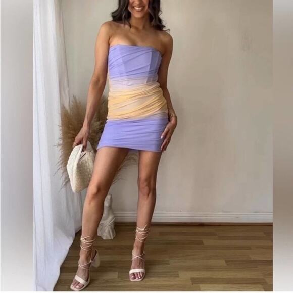 Zara STRAPLESS TULLE DRESS Size Medium - Picture 5 of 15